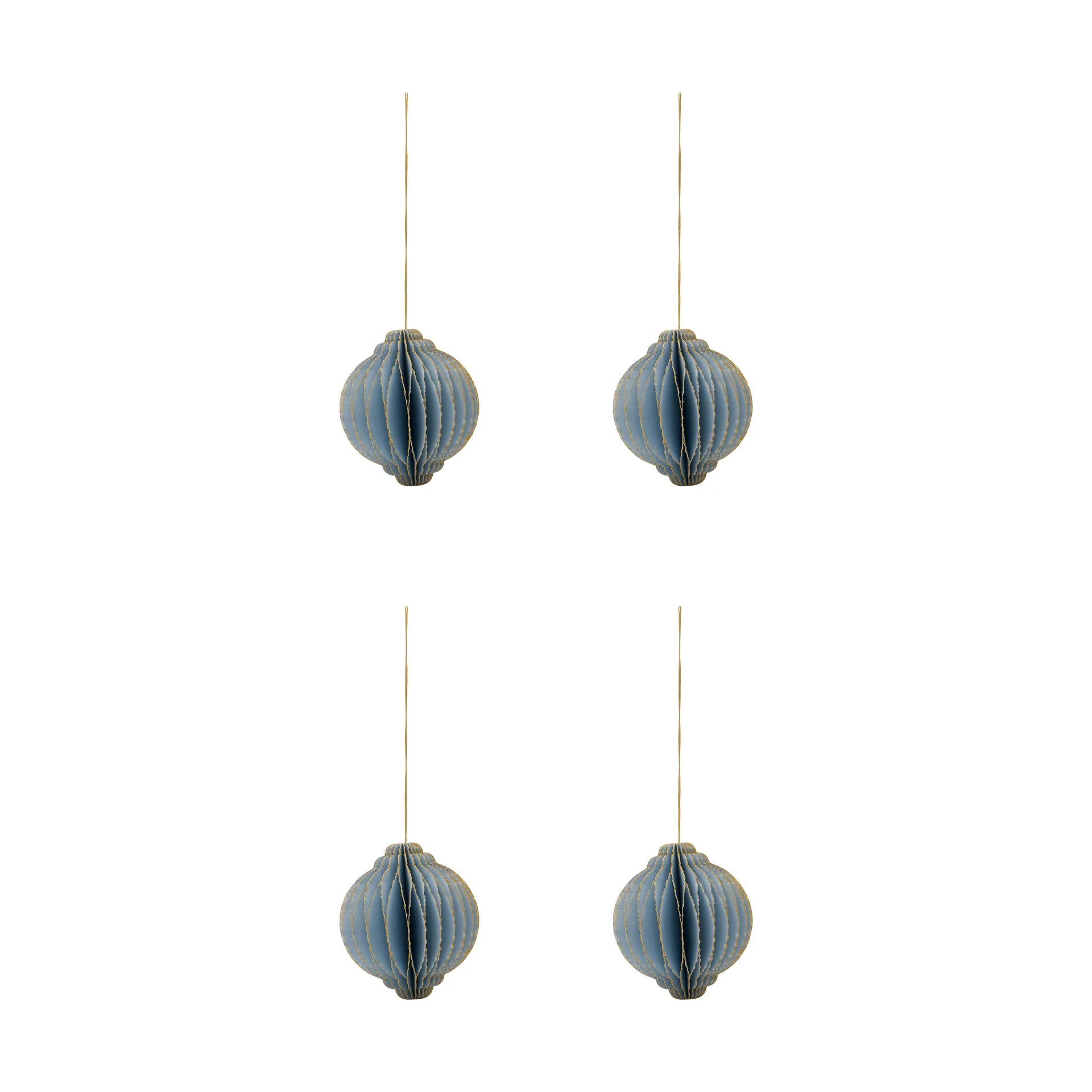 Alsta Christmas hanging 4-pack, Light blue, Ø8 cm House Doctor