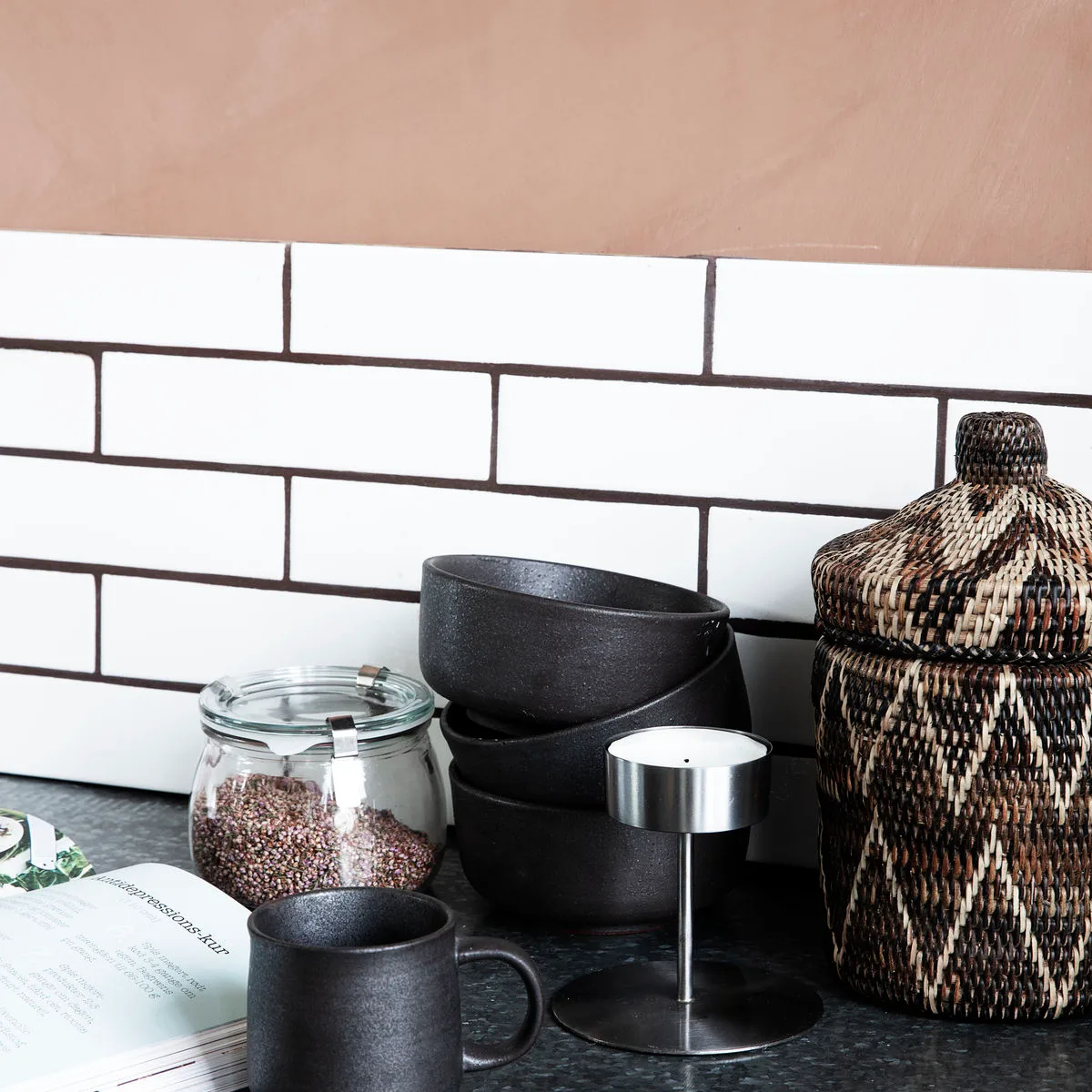 Anit candle sticks iron, 10 cm House Doctor