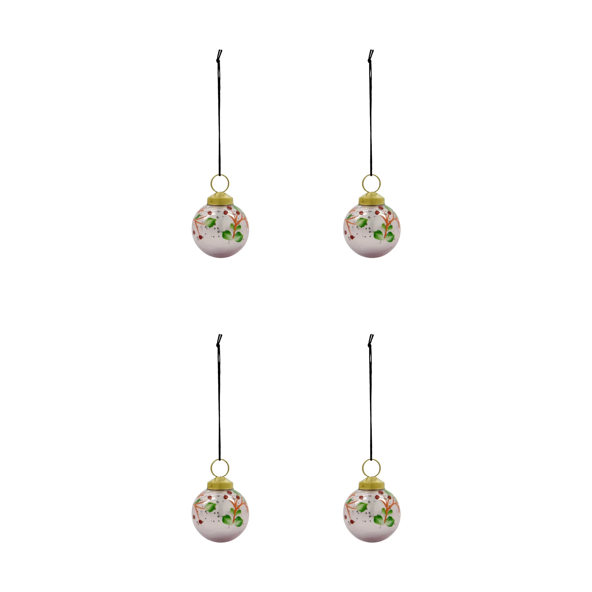 Antico Christmas bauble 4-pack, Pink House Doctor