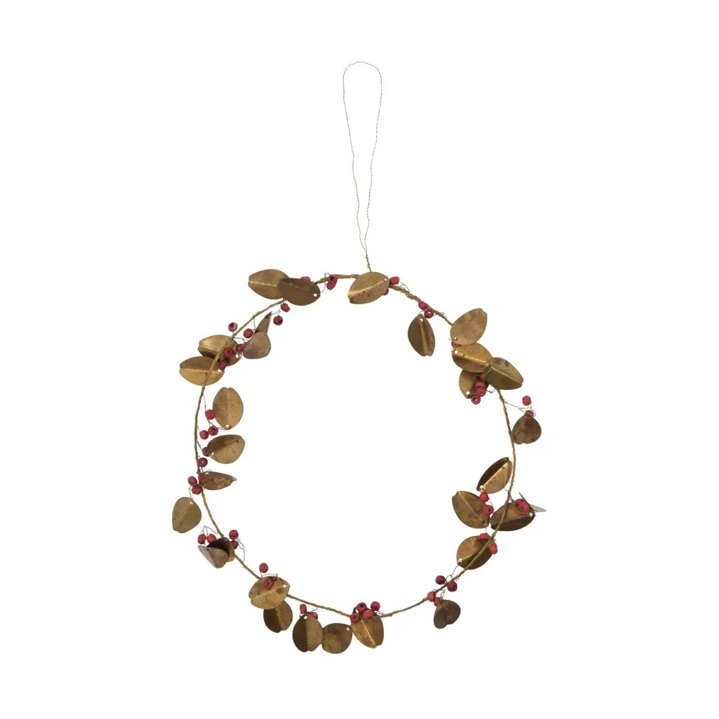 House Doctor Auric Christmas wreath Ø20 cm Brass