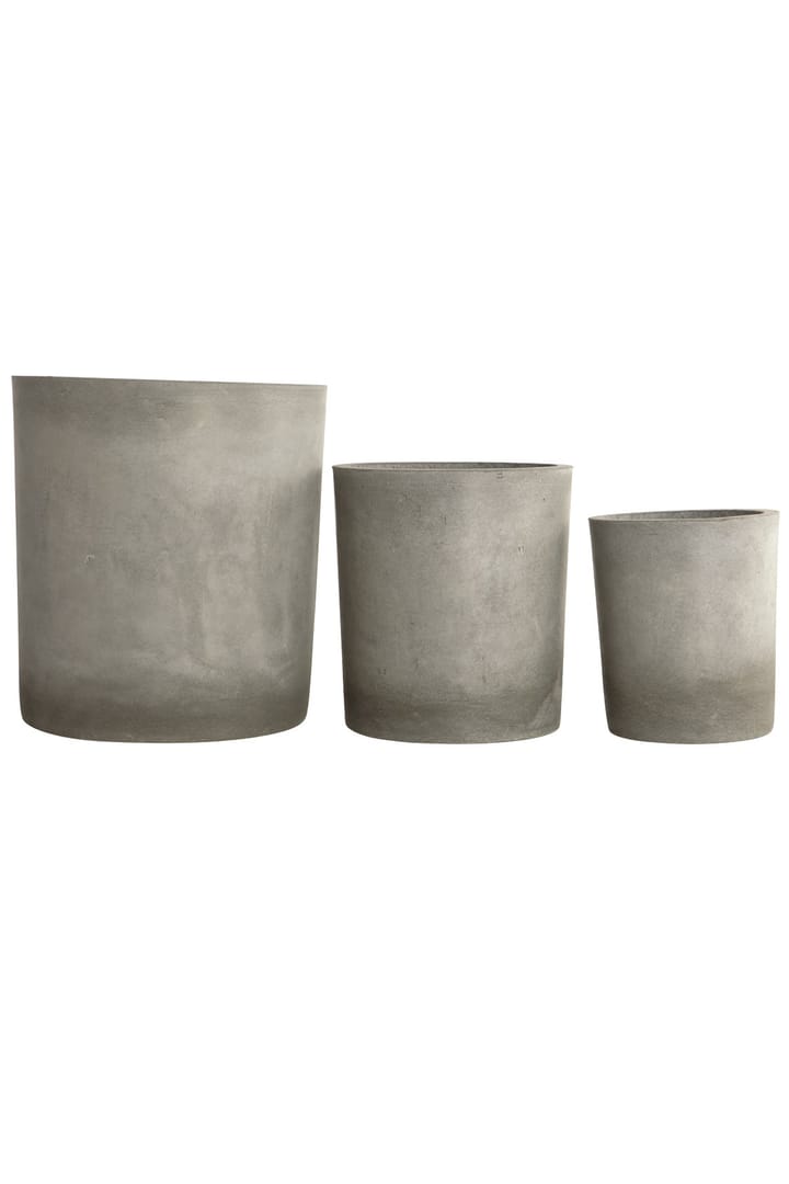 Ave pot 3-pack - Cement - House Doctor