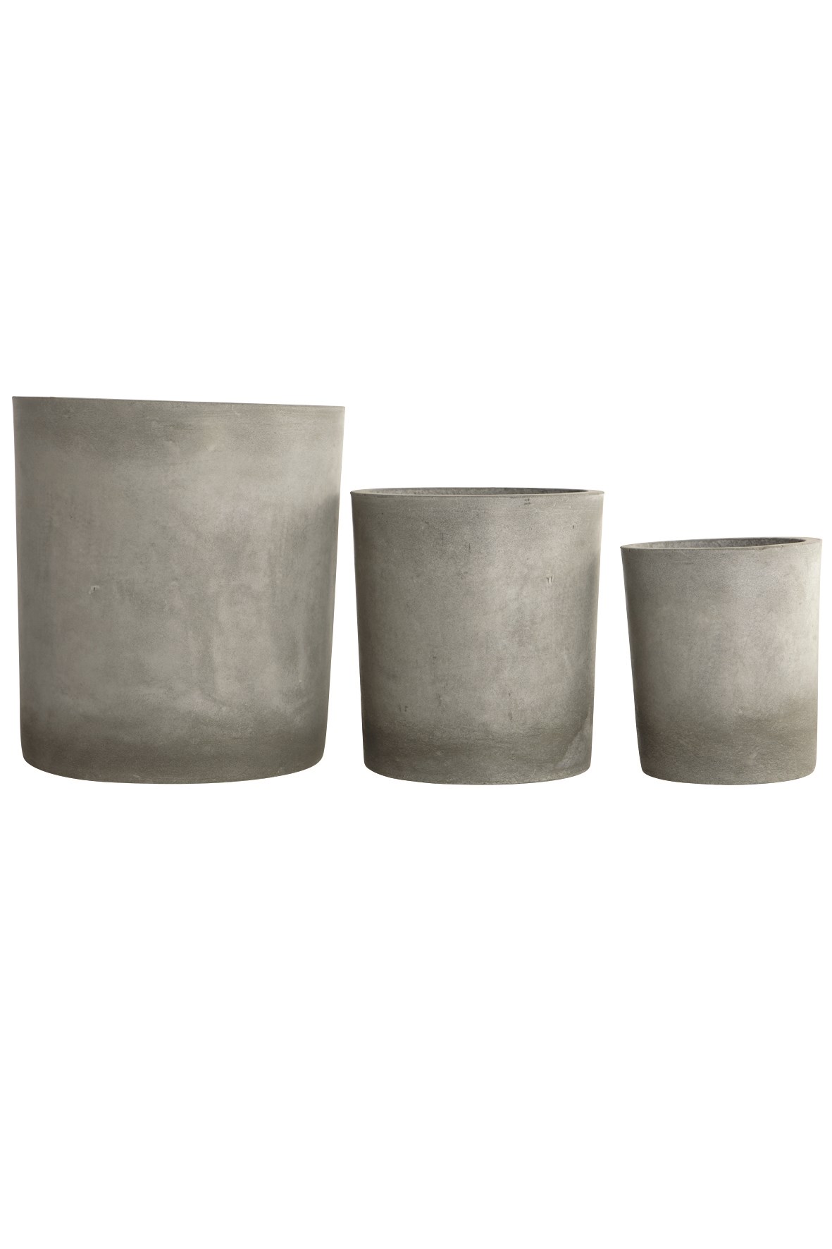 House Doctor Ave pot 3-pack Cement | Scandinavian Design | Flower pots | Grey