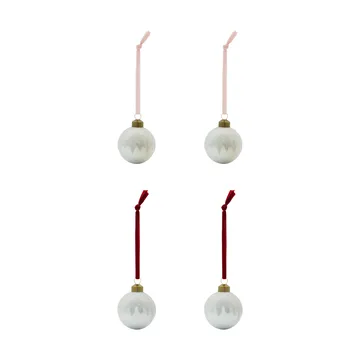 Bano Christmas bauble 4-pack - Silver - House Doctor