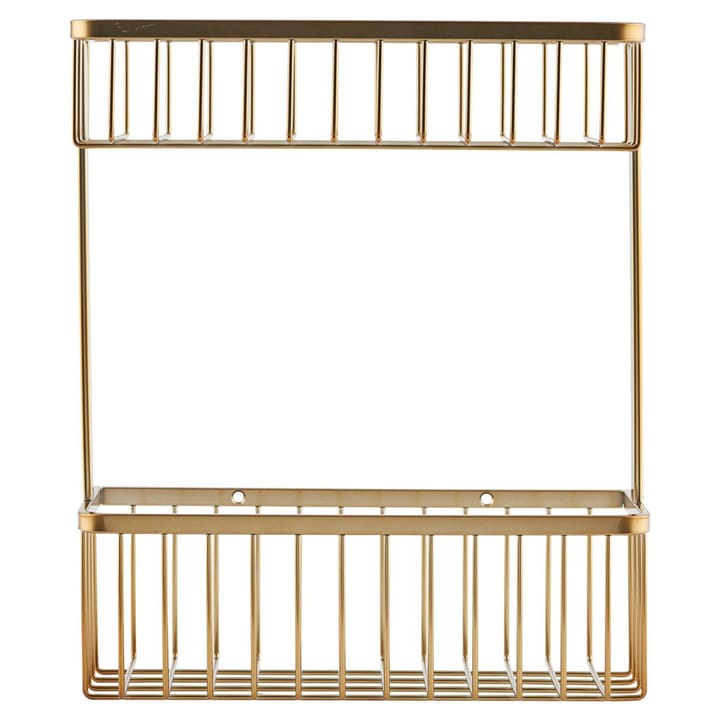 Bath bathroom shelf double 28x33 cm - Brass - House Doctor