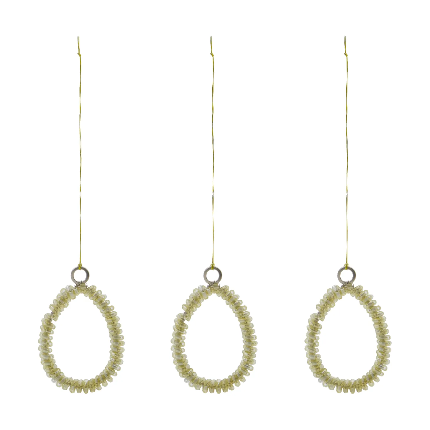 Beads Easter hanging ornaments, 3-pack, Champagne House Doctor