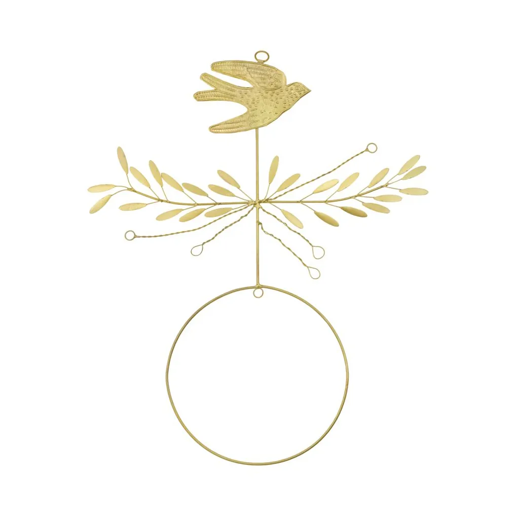 House Doctor Bird Mobile Brass | Scandinavian Design | Decorative accessories | Gold-coloured