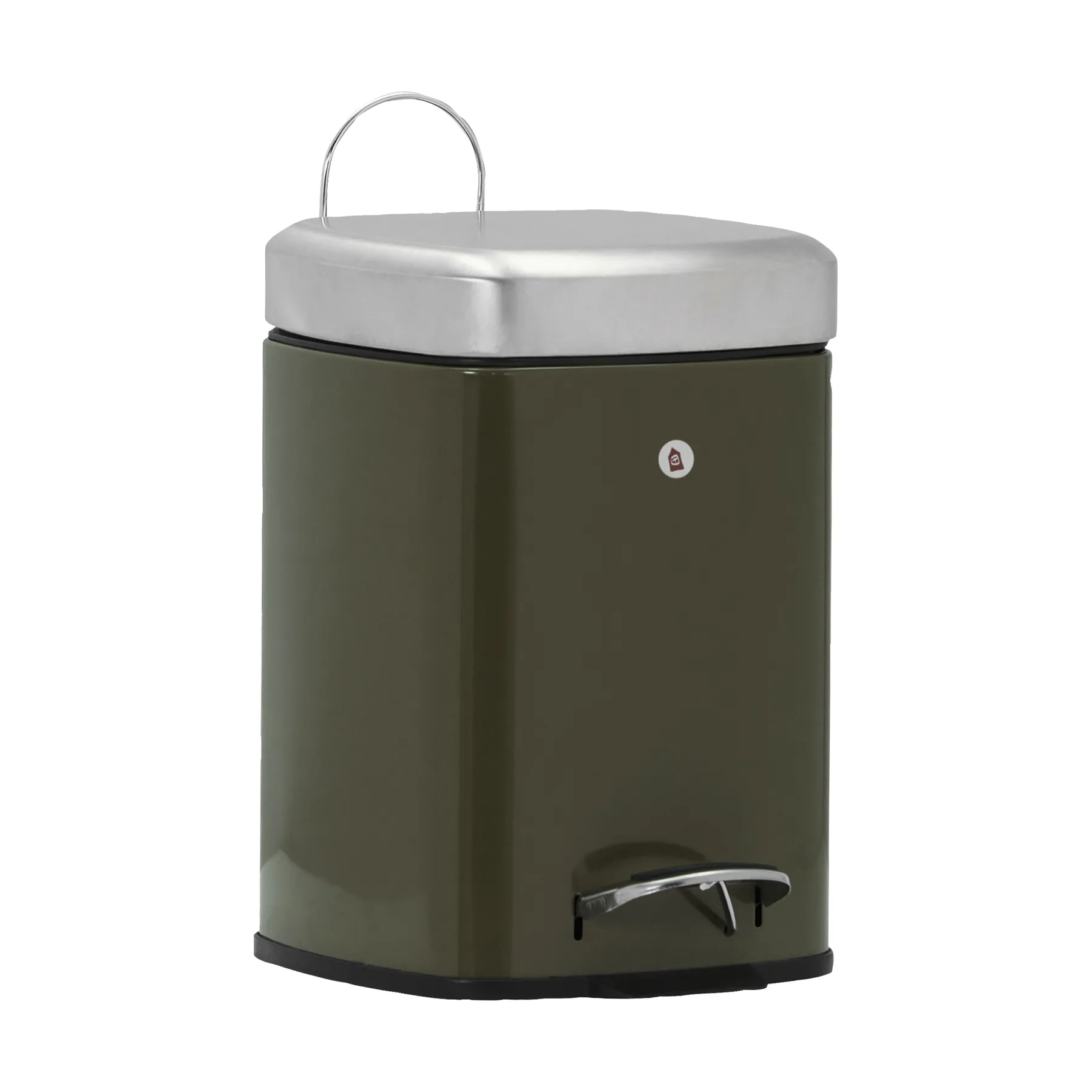 Black waste bin, Deep green, 20.5x27.5x29.5 cm House Doctor