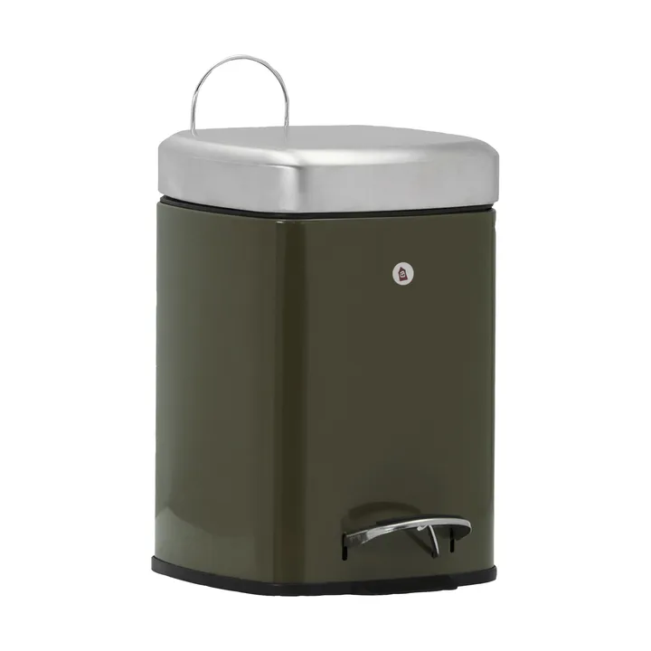 Black waste bin - Deep green, 20.5x27.5x29.5 cm - House Doctor