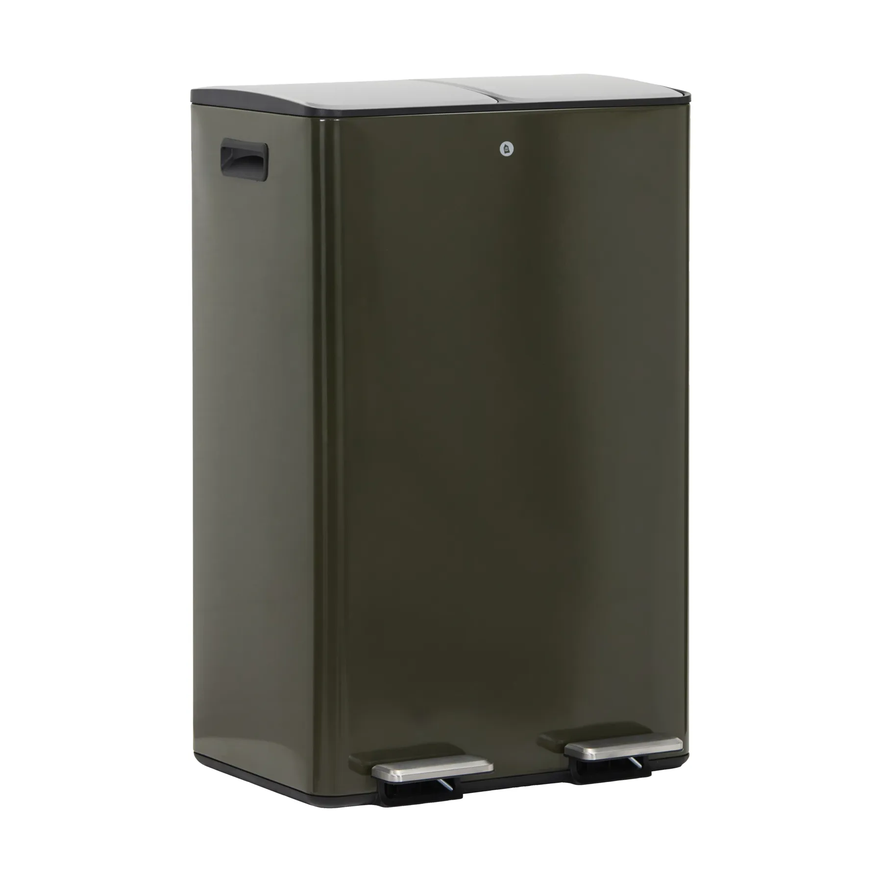 Black waste bin, Deep green, 46x35.5x71 cm House Doctor