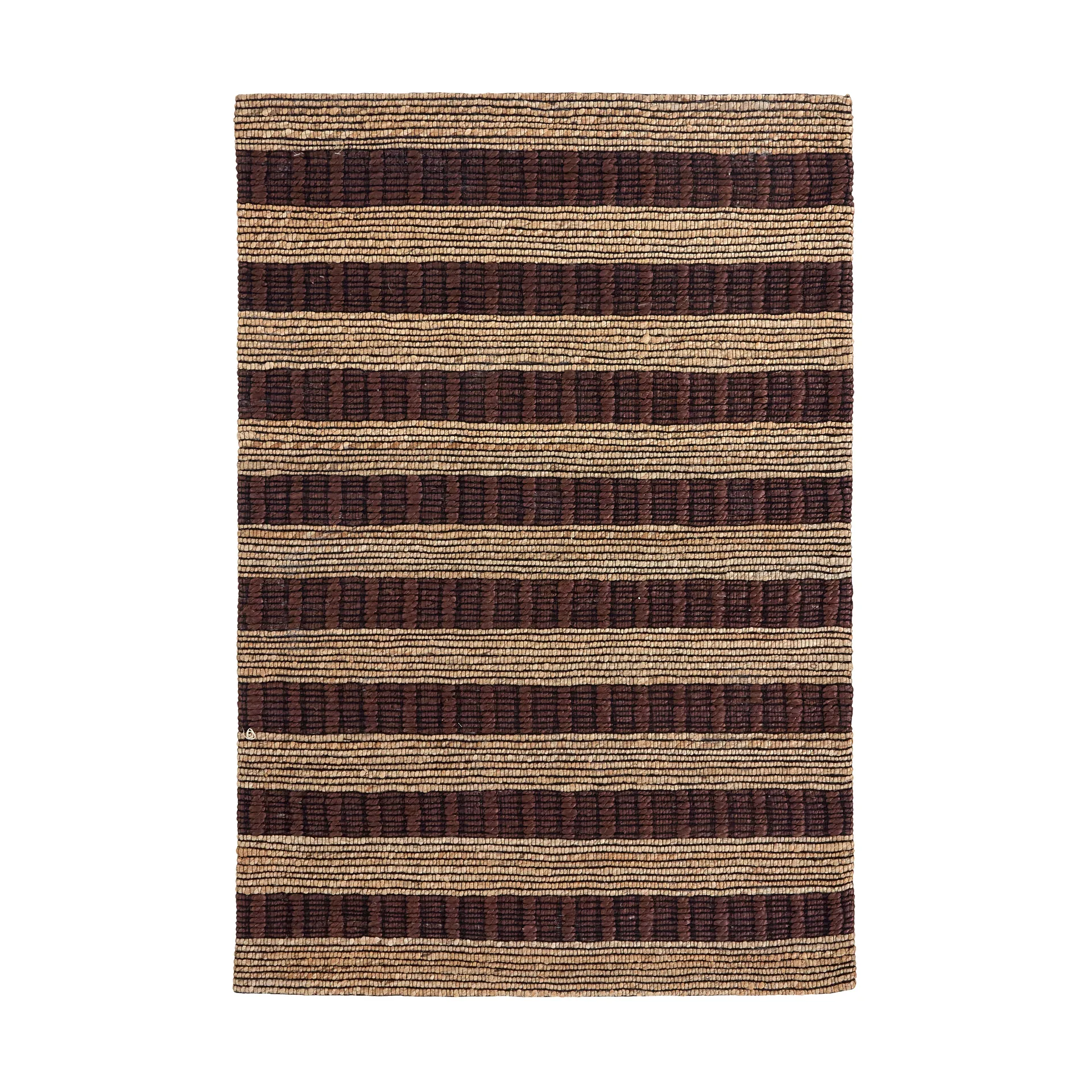 Block rug brown-natural, 85x130 cm House Doctor