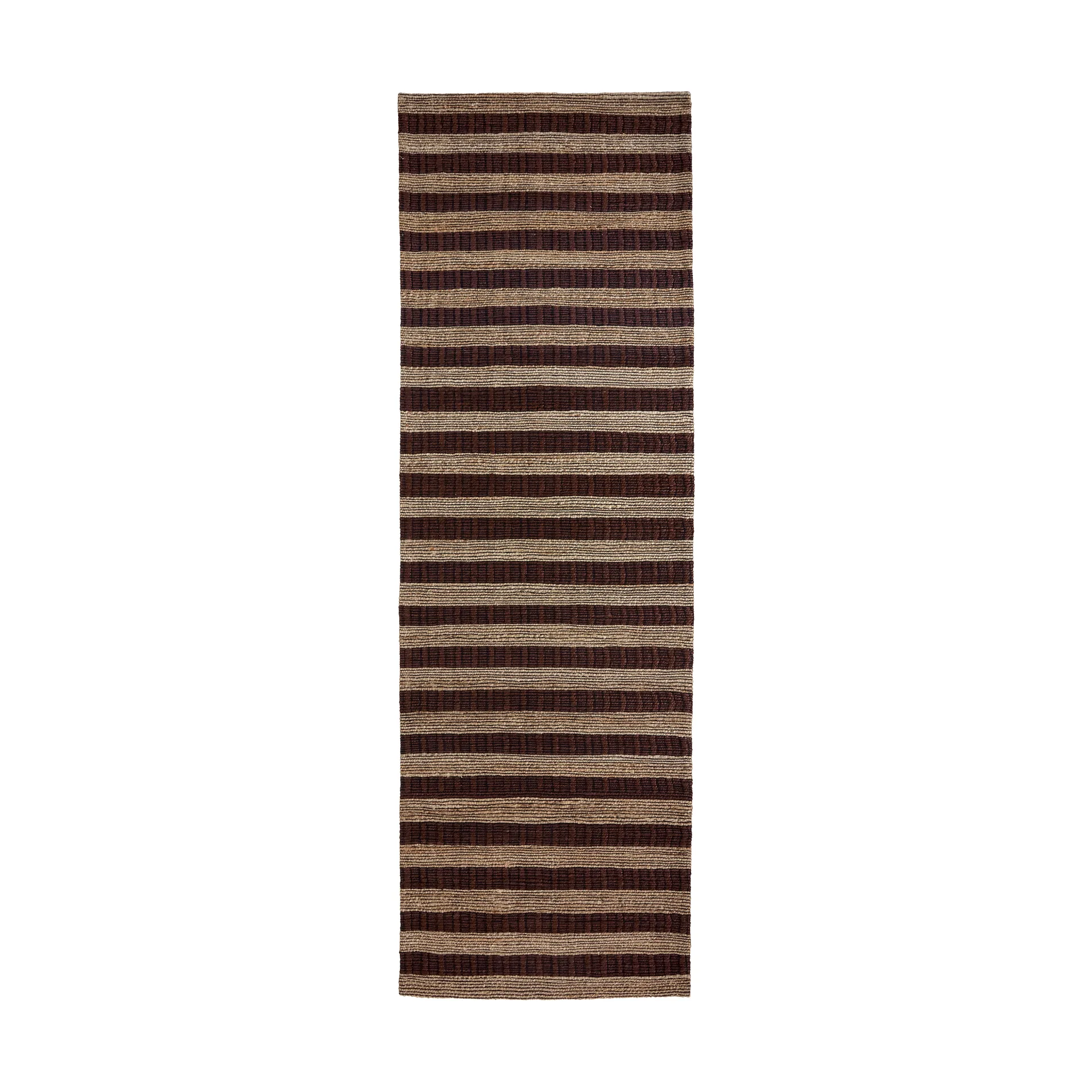 Block rug brown-natural, 90x300 cm House Doctor