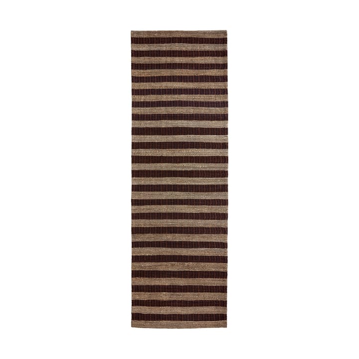 Block rug brown-natural - 90x300 cm - House Doctor