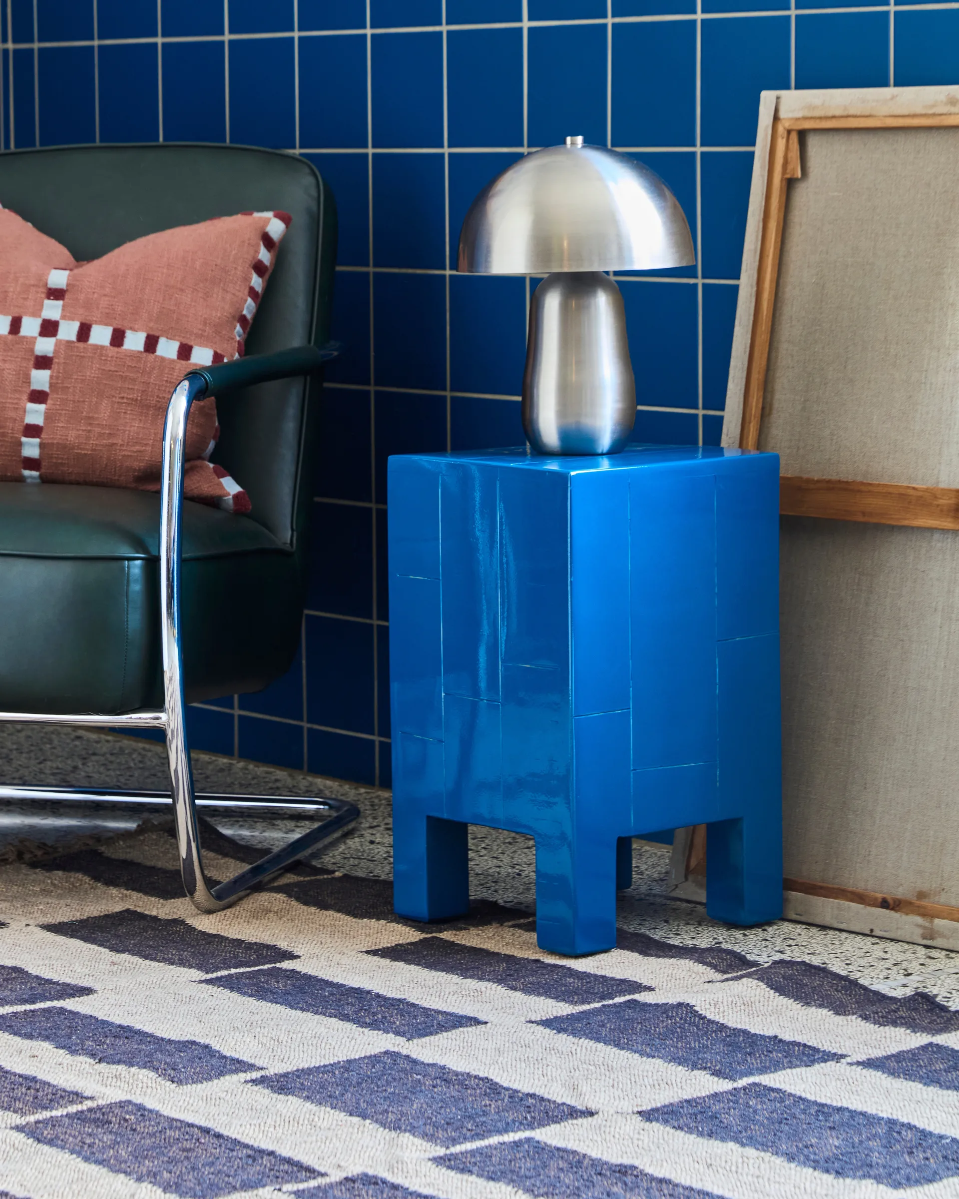 Brick side table, Blue House Doctor