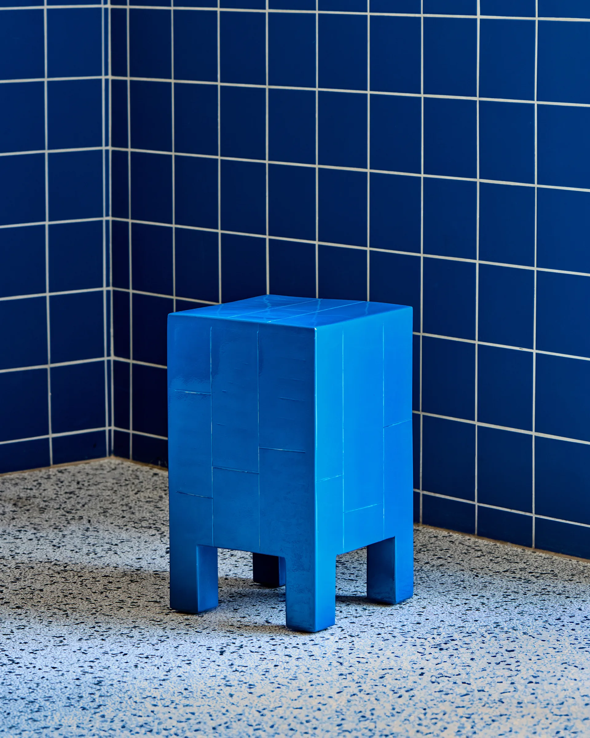 Brick side table, Blue House Doctor