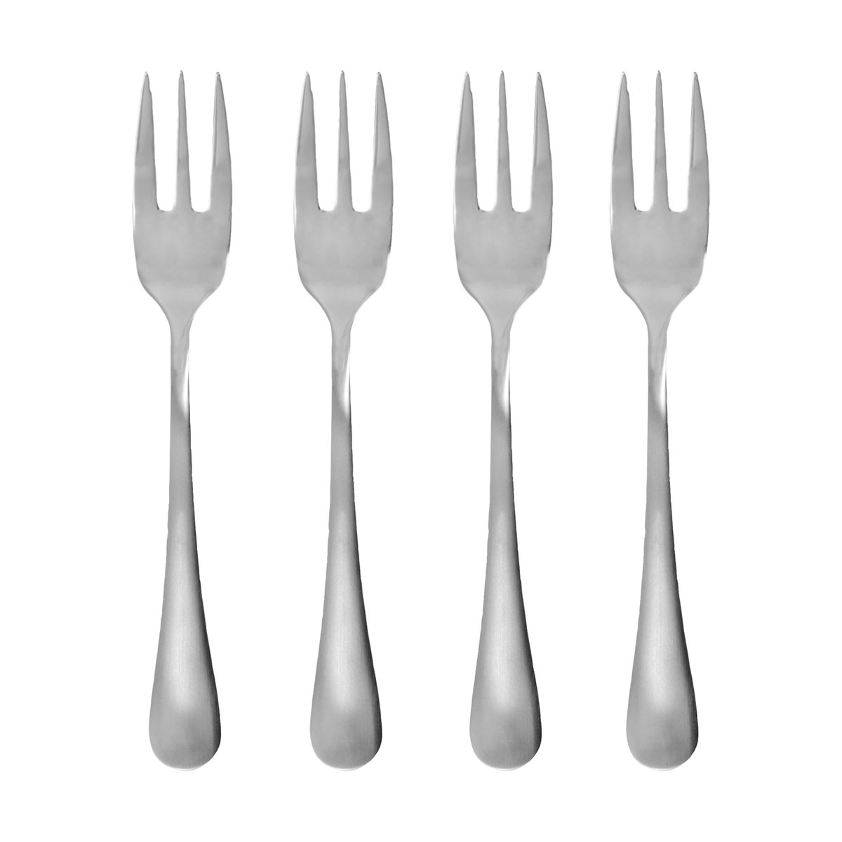 House Doctor Brush dessert fork 4-pack Silver finish
