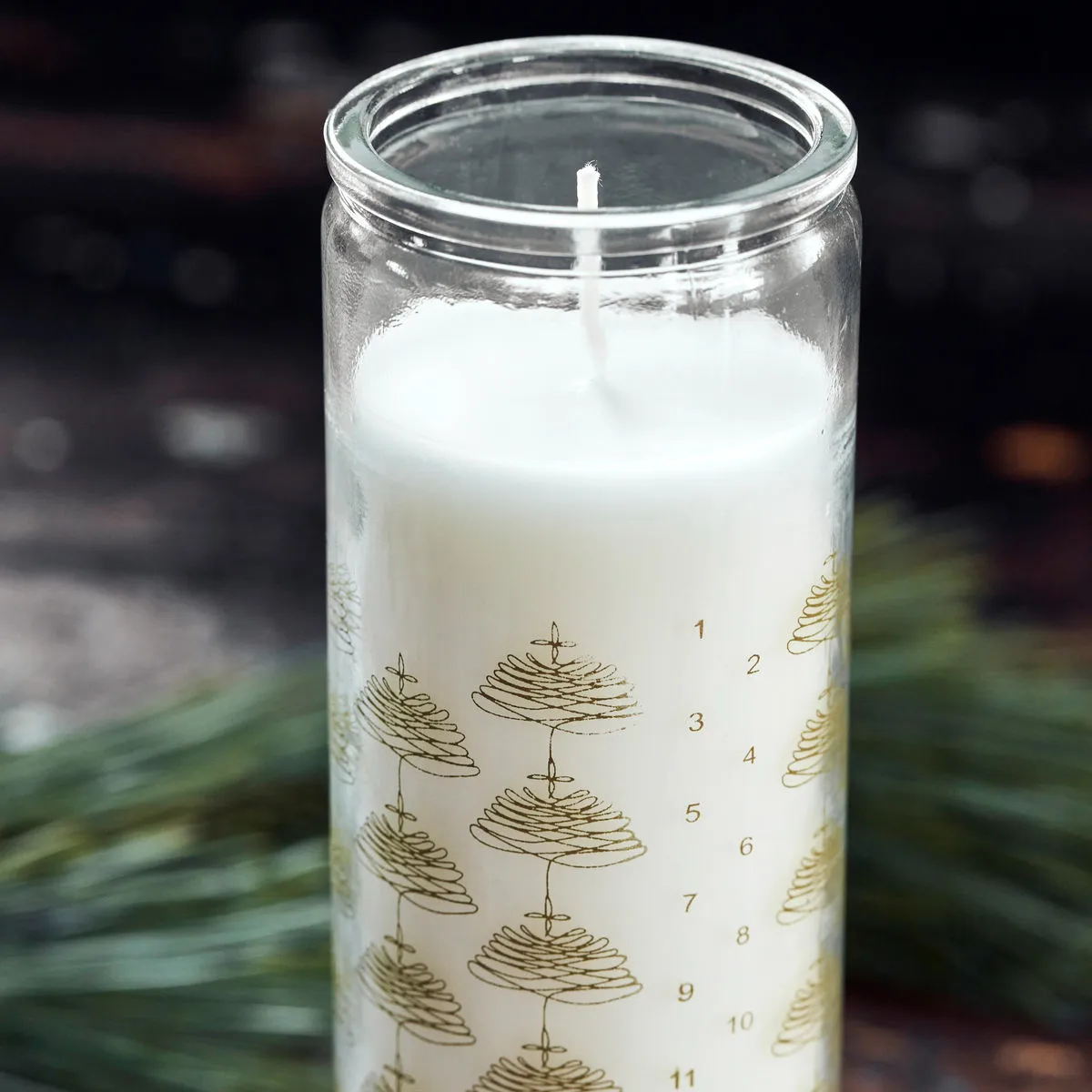 Calendar candle in glass, Gold House Doctor