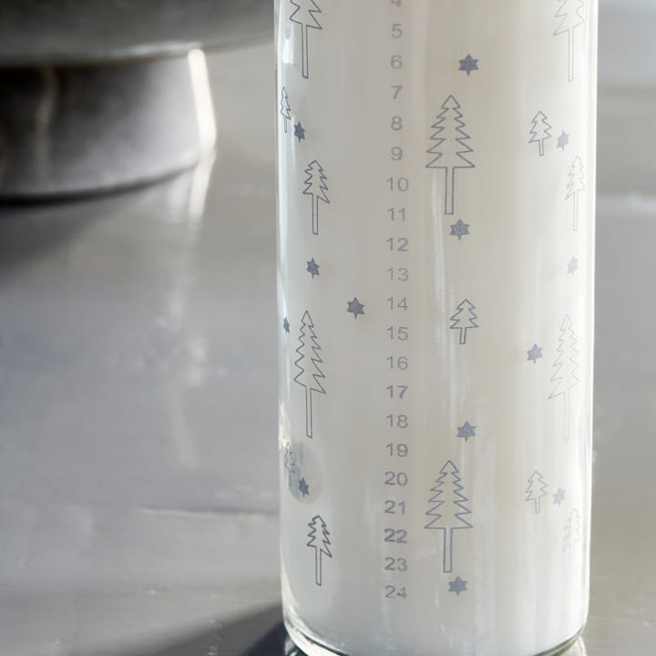 Calendar candle in glass - Silver - House Doctor