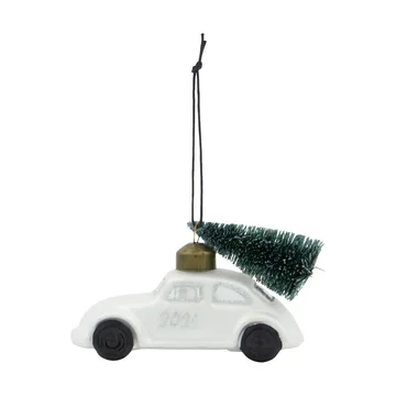 Car Christmas ornament - White-silver - House Doctor