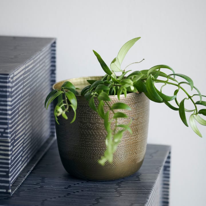 Chappra flower pot Ø9.5 cm, antique brass House Doctor
