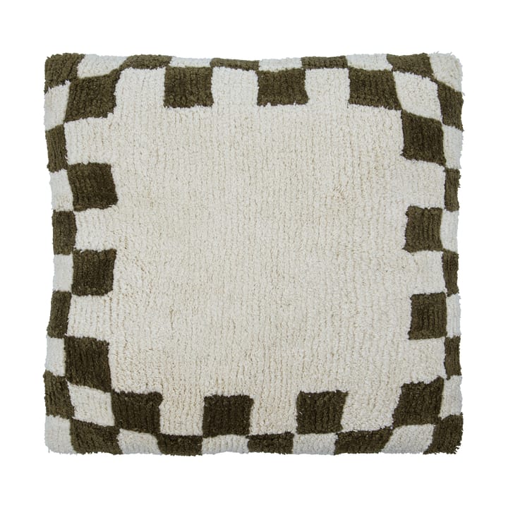 Chess cushion cover - Green-off-White, 50x50 cm - House Doctor