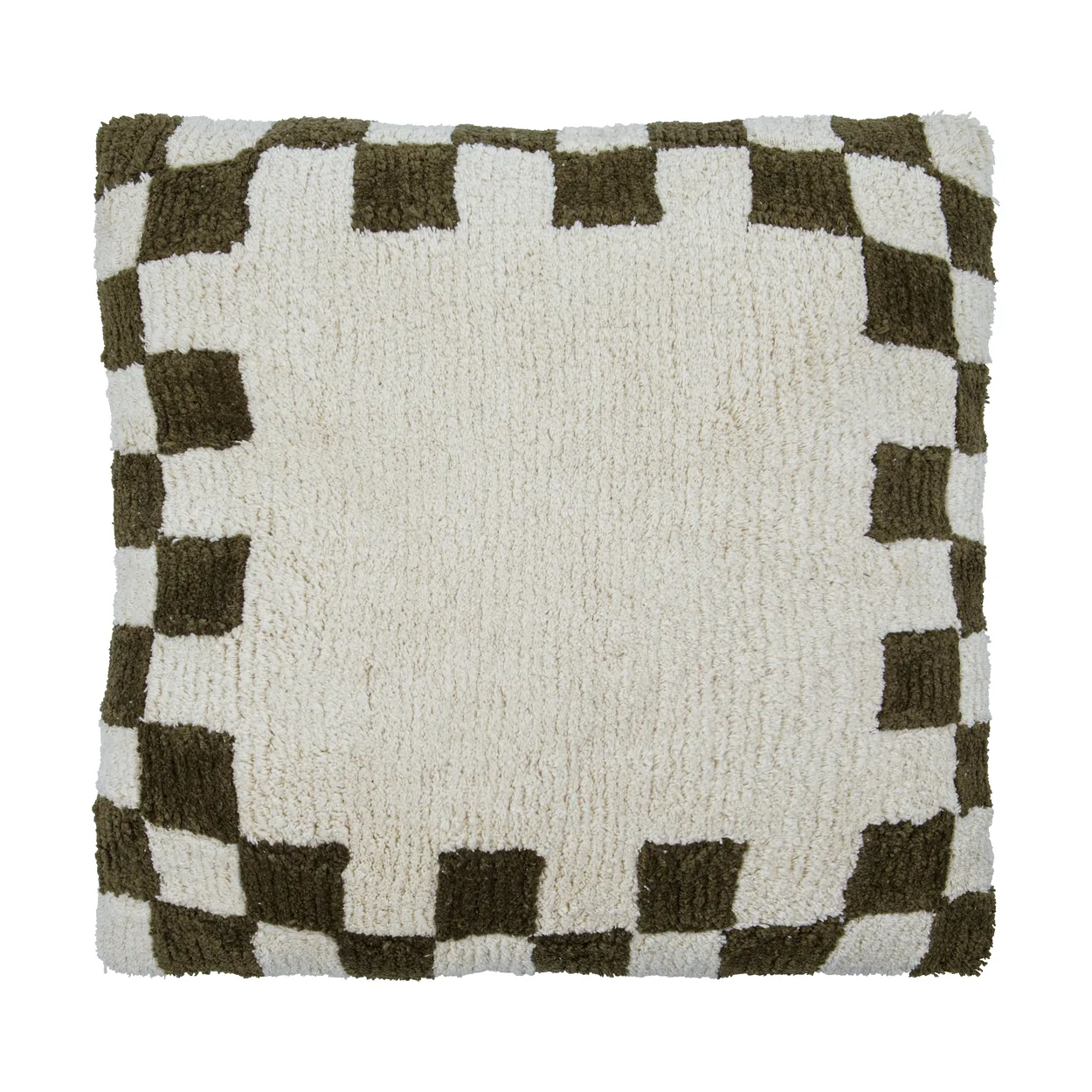 House Doctor Chess cushion cover Green-off-White, 50x50 cm