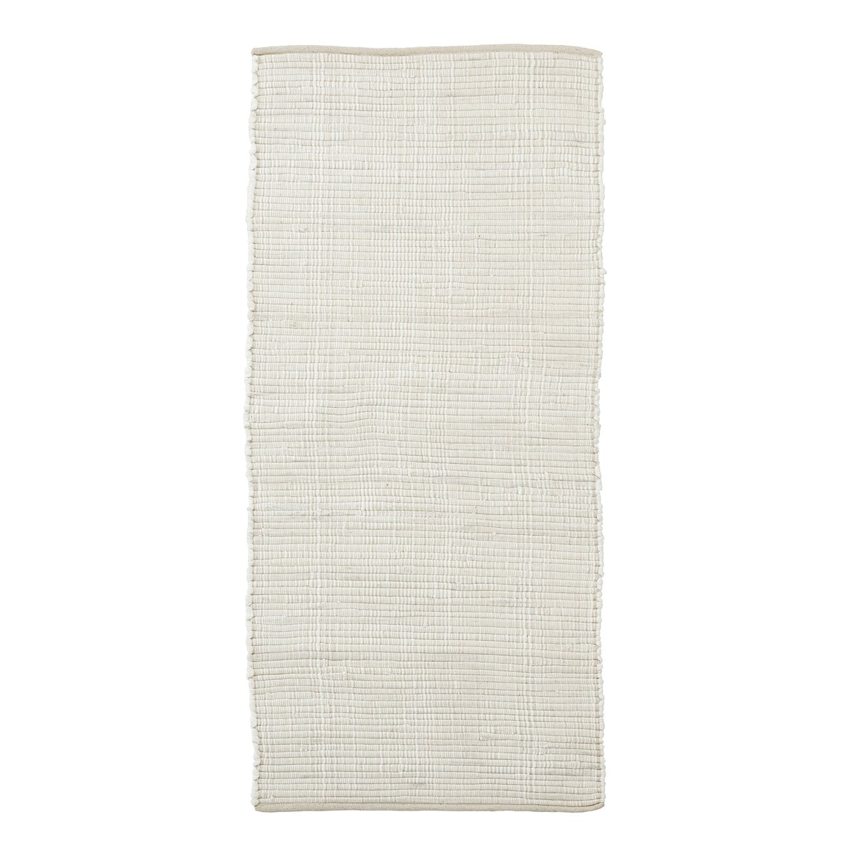 House Doctor Chindi rug 70x160 cm White | Scandinavian Design | Woven cotton rugs | White