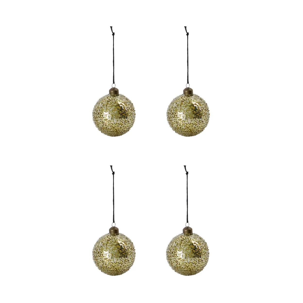 House Doctor Chosen Christmas bauble o8 cm 4-pack Gold