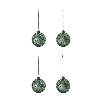 Chosen Christmas bauble Ø8 cm 4-pack - Green - House Doctor