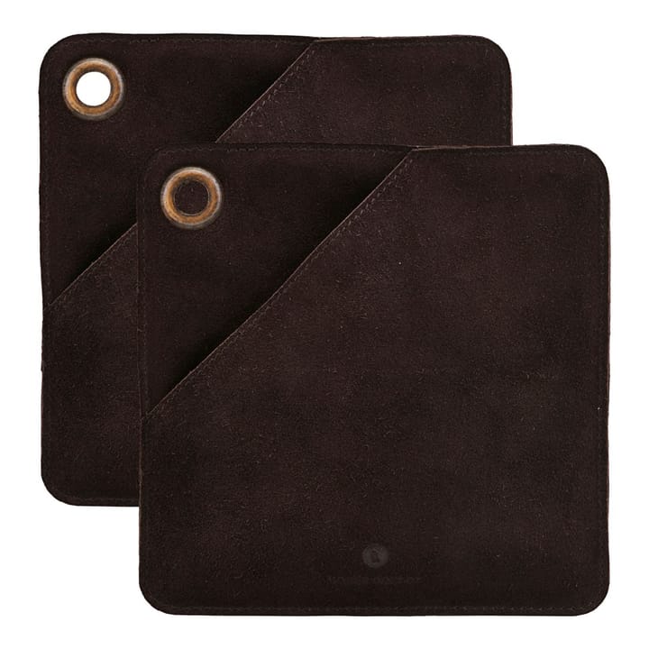Circle oven mitt 2-pack - Brown - House Doctor