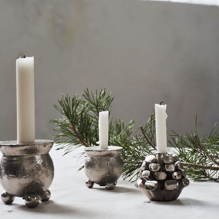 Classic candle sticks Ø5 cm - Antique silver - House Doctor