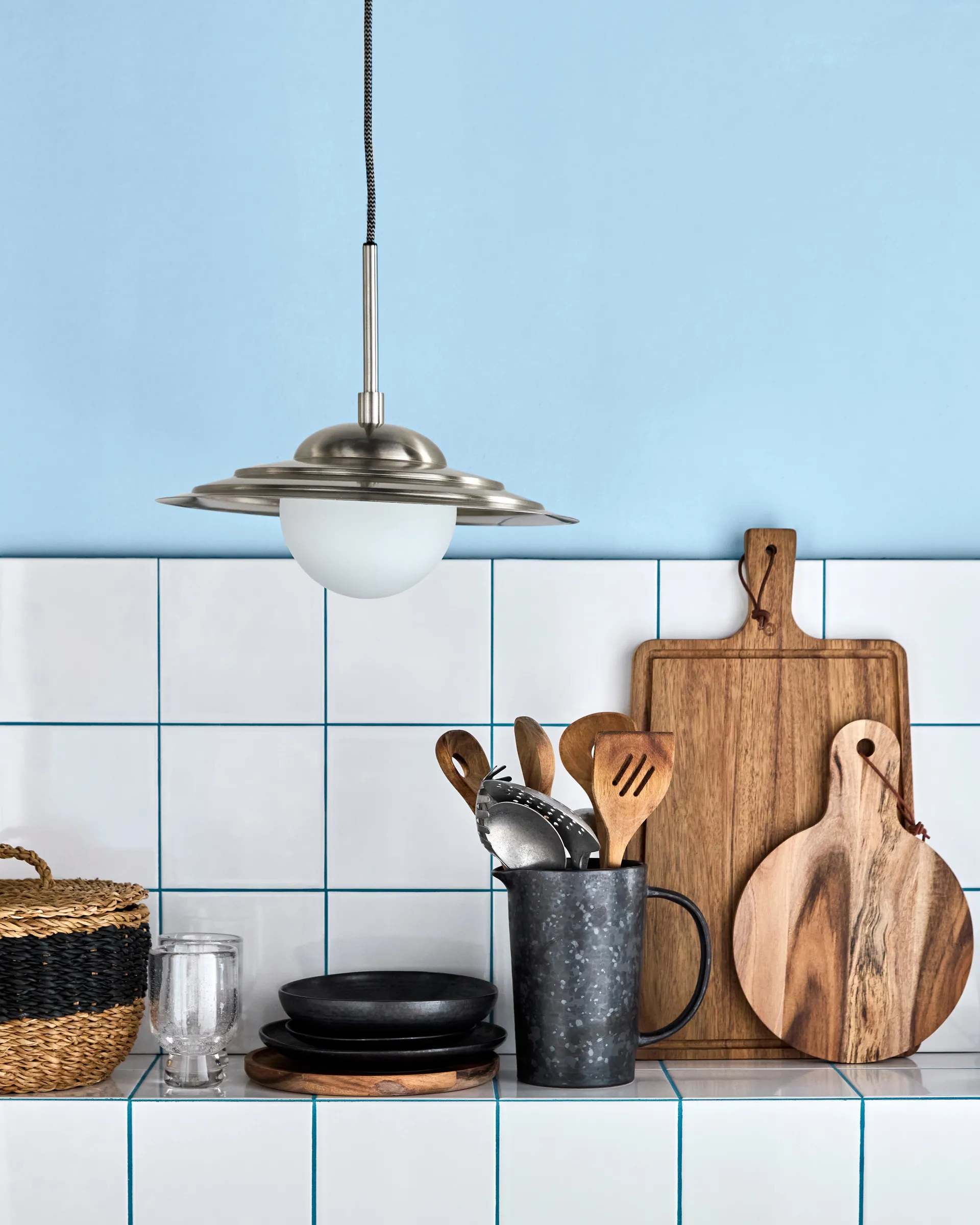 Coin pendant, Brushed silver House Doctor