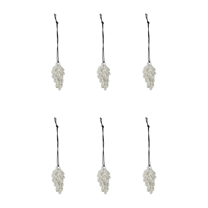 Cone Christmas decoration 5.5 cm 6-pack - Silver - House Doctor