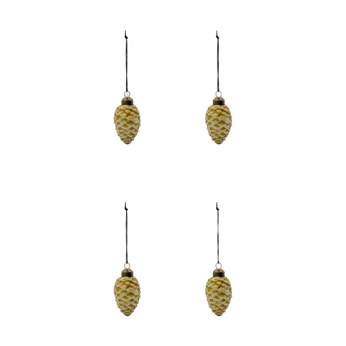 Cone Christmas ornament 4-pack, Gold House Doctor