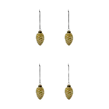 Cone Christmas ornament 4-pack - Gold - House Doctor