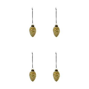 Cone Christmas ornament 4-pack - Green - House Doctor
