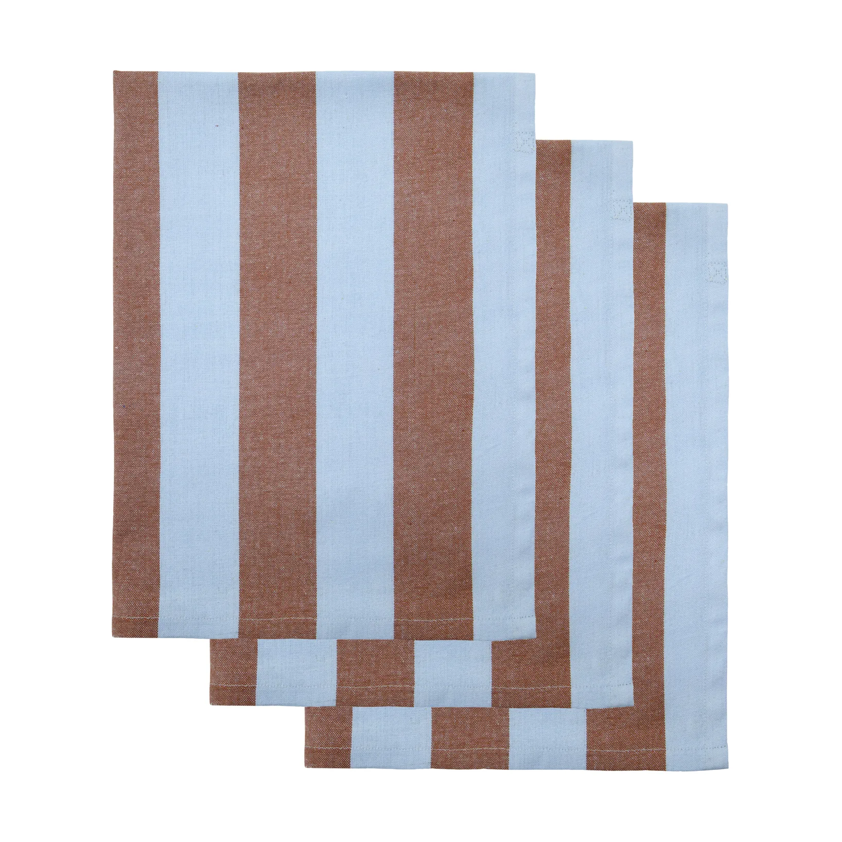 Cook kitchen towel 55x75 cm 3-pack, Light blue-brown House Doctor