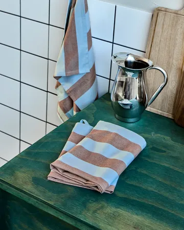 Cook kitchen towel 55x75 cm 3-pack - Light blue-brown - House Doctor