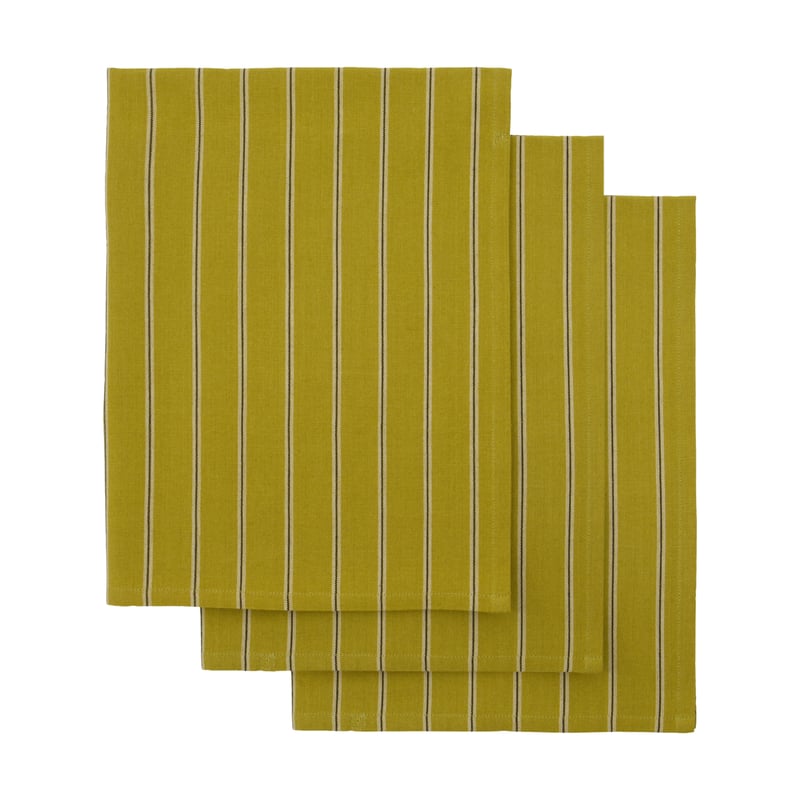 House Doctor Cook kitchen towel 55x75 cm 3-pack Mustard yellow
