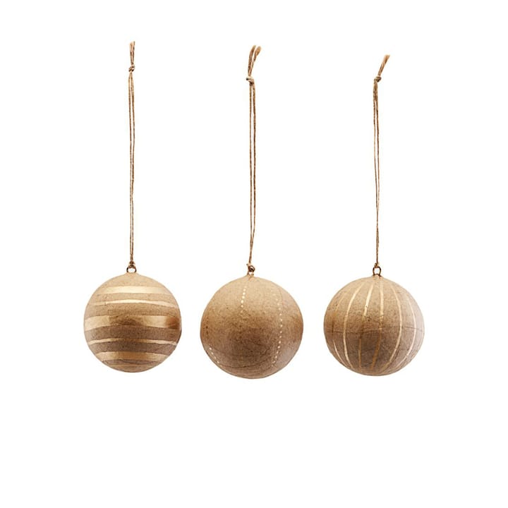 Craft Christmas bauble set small 3-pack - gold - House Doctor