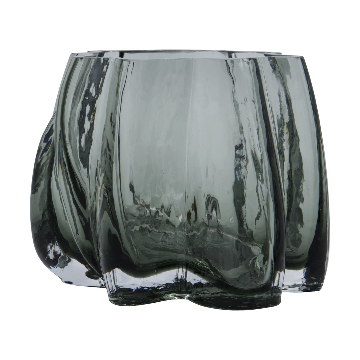 House Doctor Curva tealight holder Smoky grey