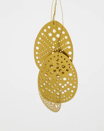 Cut Easter hanging decor, 3 pieces - Antique brass - House Doctor