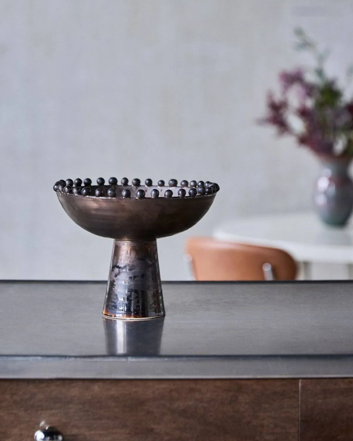 decorative bowl, Black, Ø24x19.5 cm House Doctor
