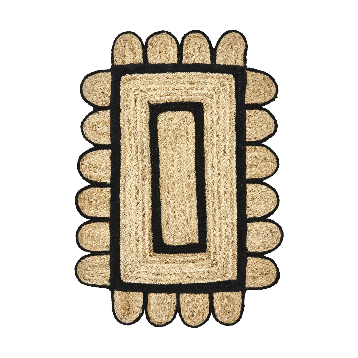 House Doctor Denta doormat Black-natural, 60x90 cm | Scandinavian Design | Door mats | Black