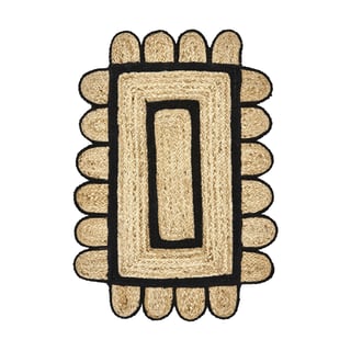 House Doctor Denta doormat Black-natural, 60x90 cm