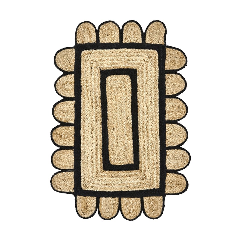 House Doctor Denta doormat Black-natural, 60x90 cm