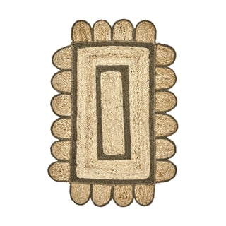 House Doctor Denta doormat Green-natural, 60x90 cm