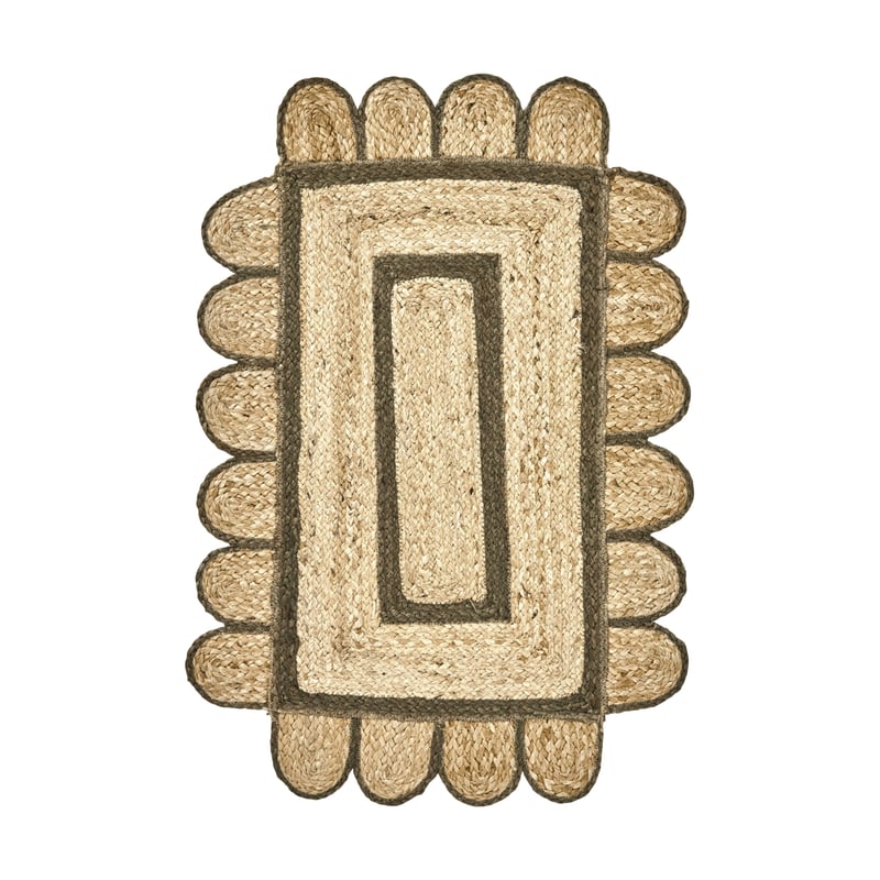 House Doctor Denta doormat Green-natural, 60x90 cm