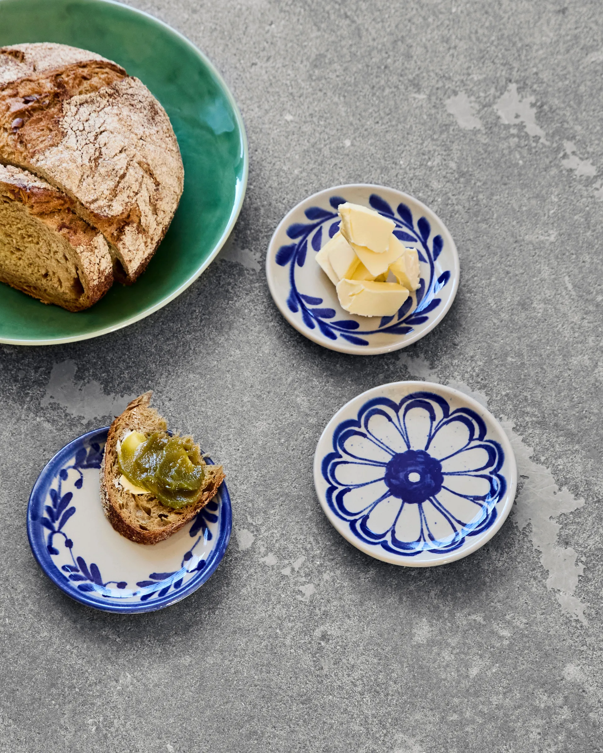 Diva plate Ø13 cm 3 pieces, Blue House Doctor