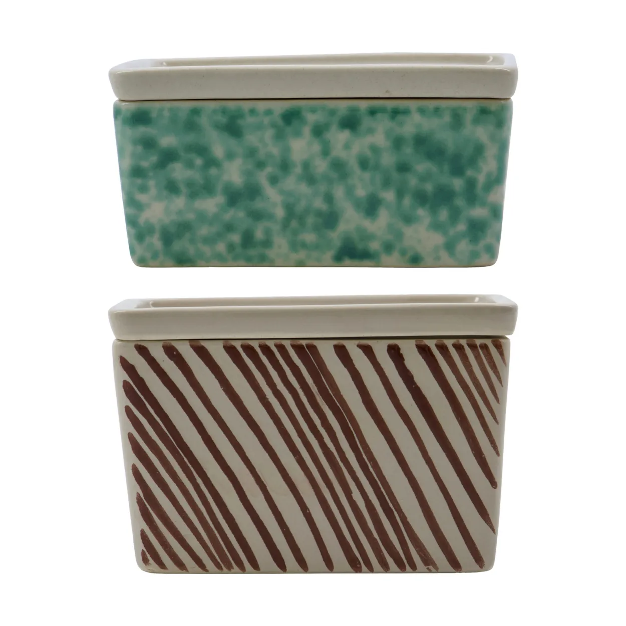 House Doctor Diva storage boxes 2 parts Green-brown