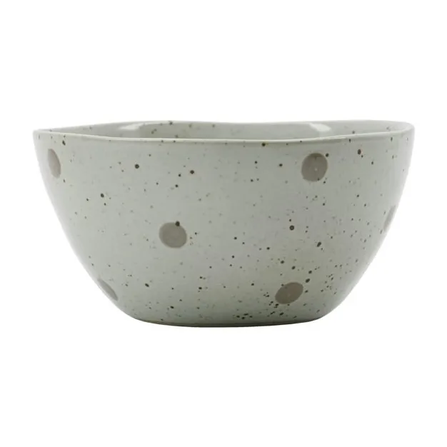 Dots bowl Ø12 cm, White-green dots House Doctor